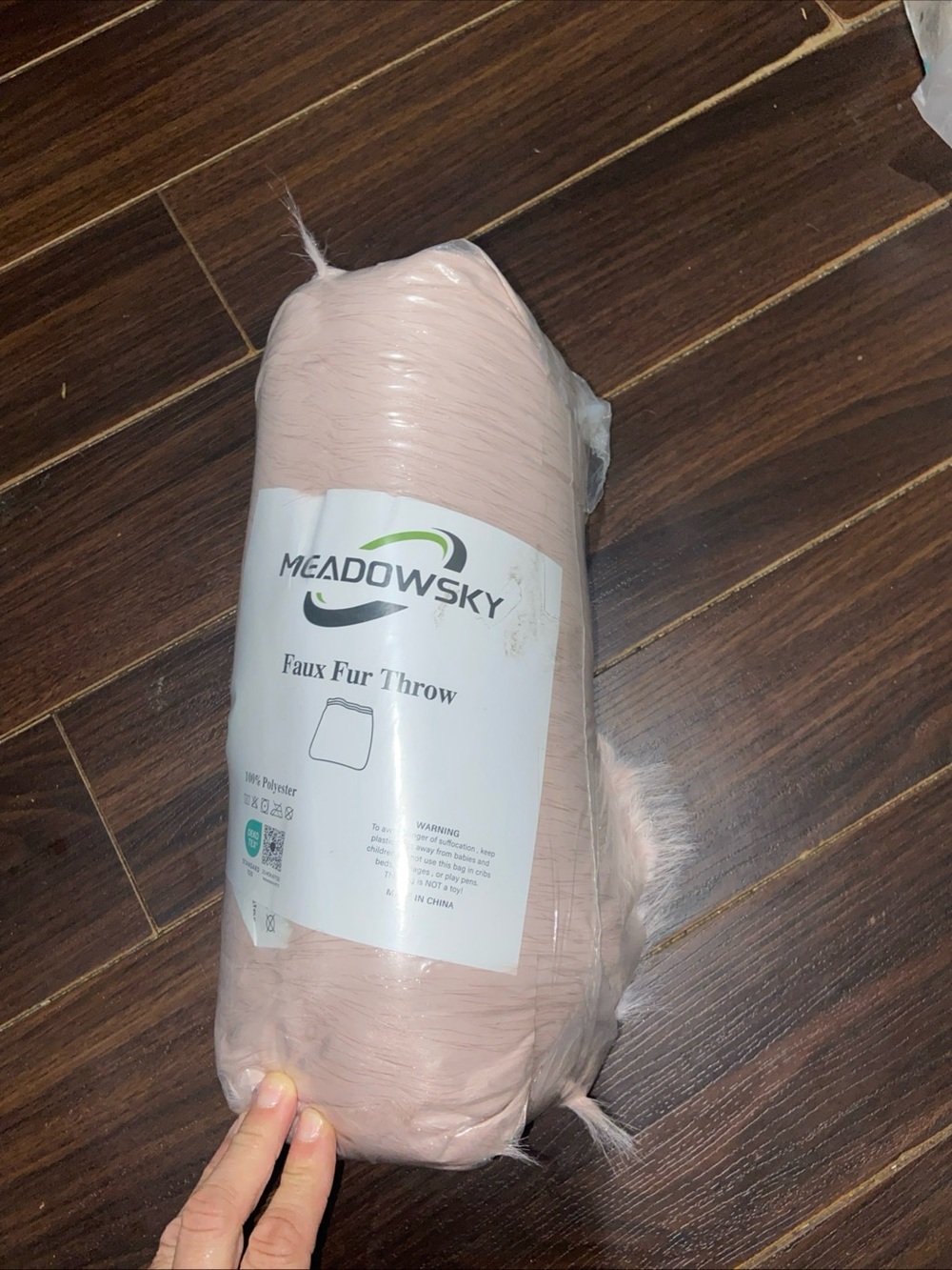 Meadowsky Faux Fur Throw - Pink 50 X 60”
